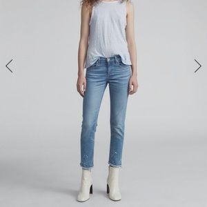 Rag & bone size 25 cropped mid-rise boyfriend jean